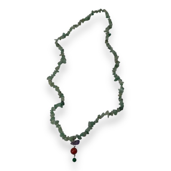 Aventurine carnelian, and amethyst gemststone necklace Cosmic Dreamer Creations - Picture 1 of 10